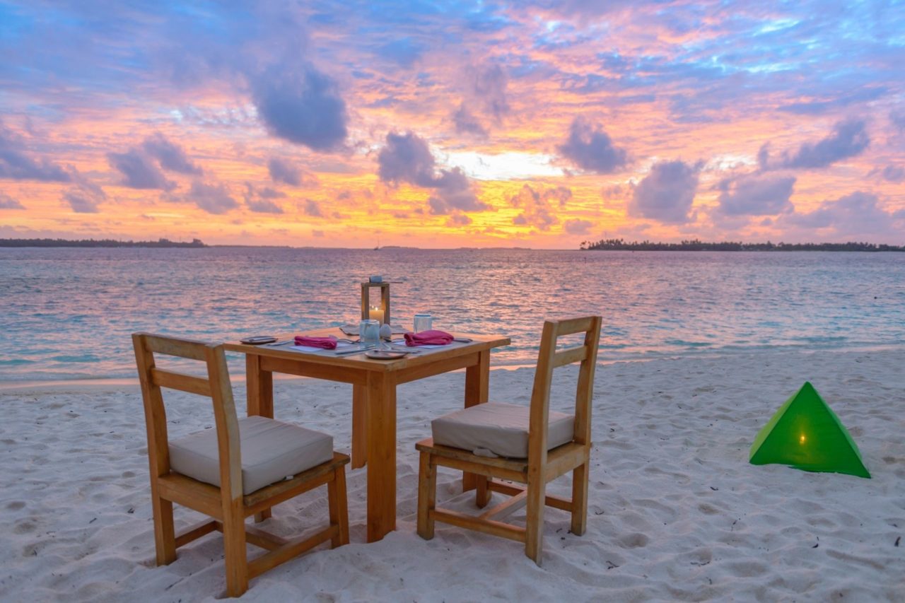 Candle Lit Dinner on the Beach with Maldives Honeymoon Package from Ahmedabad, India