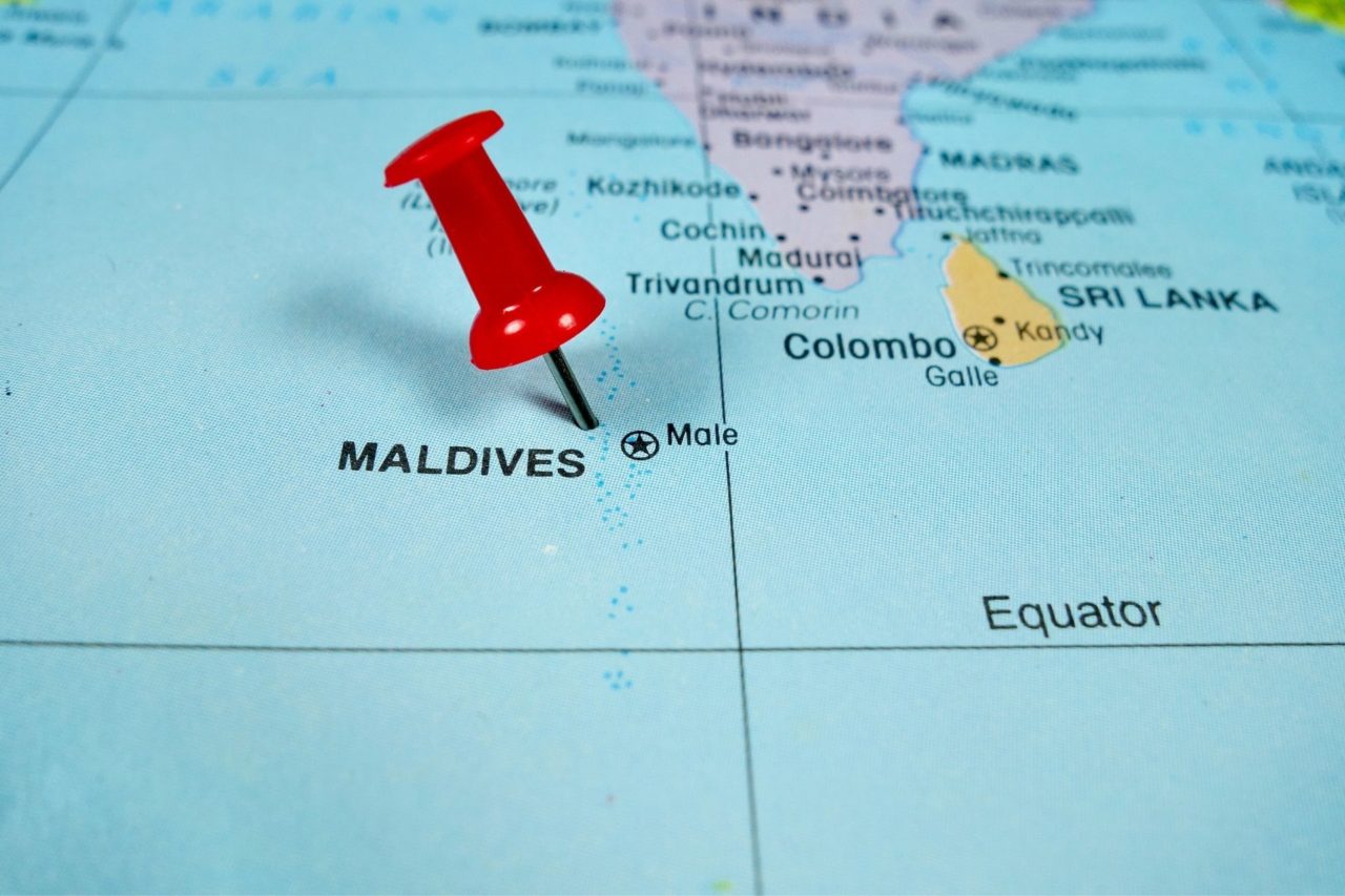 Where is the Maldives Located? Pin point on the World Map?